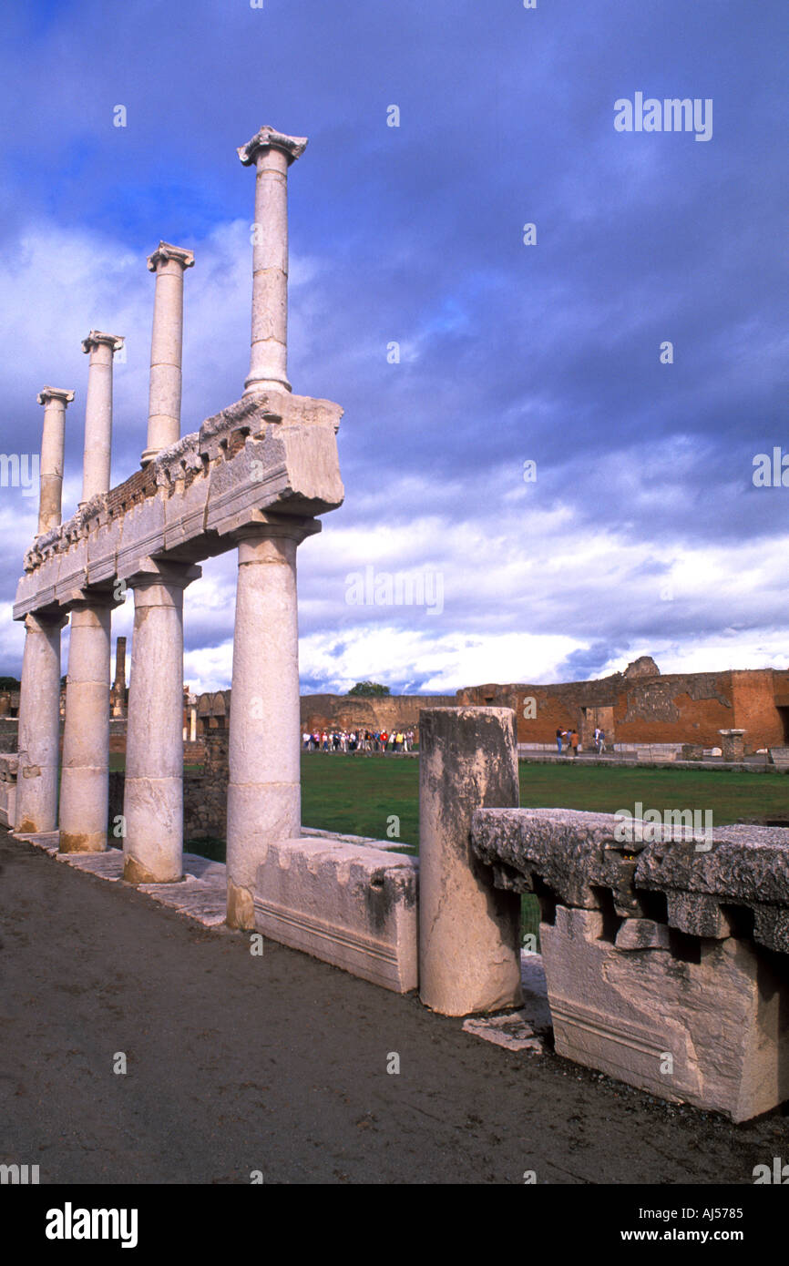 Famose rovine di Pompei Italia che sono state rovinate nel 79 d.c. Foto Stock
