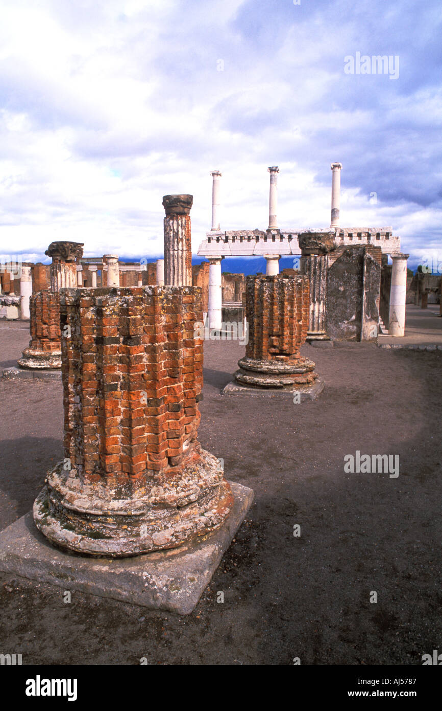 Famose rovine di Pompei Italia che sono state rovinate nel 79 d.c. Foto Stock