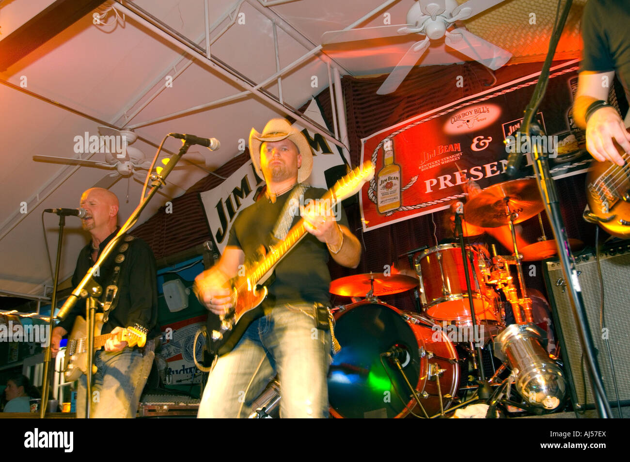 Band che suona in un bar di Duval Street Florida Keys Florida Stati Uniti d'America Foto Stock