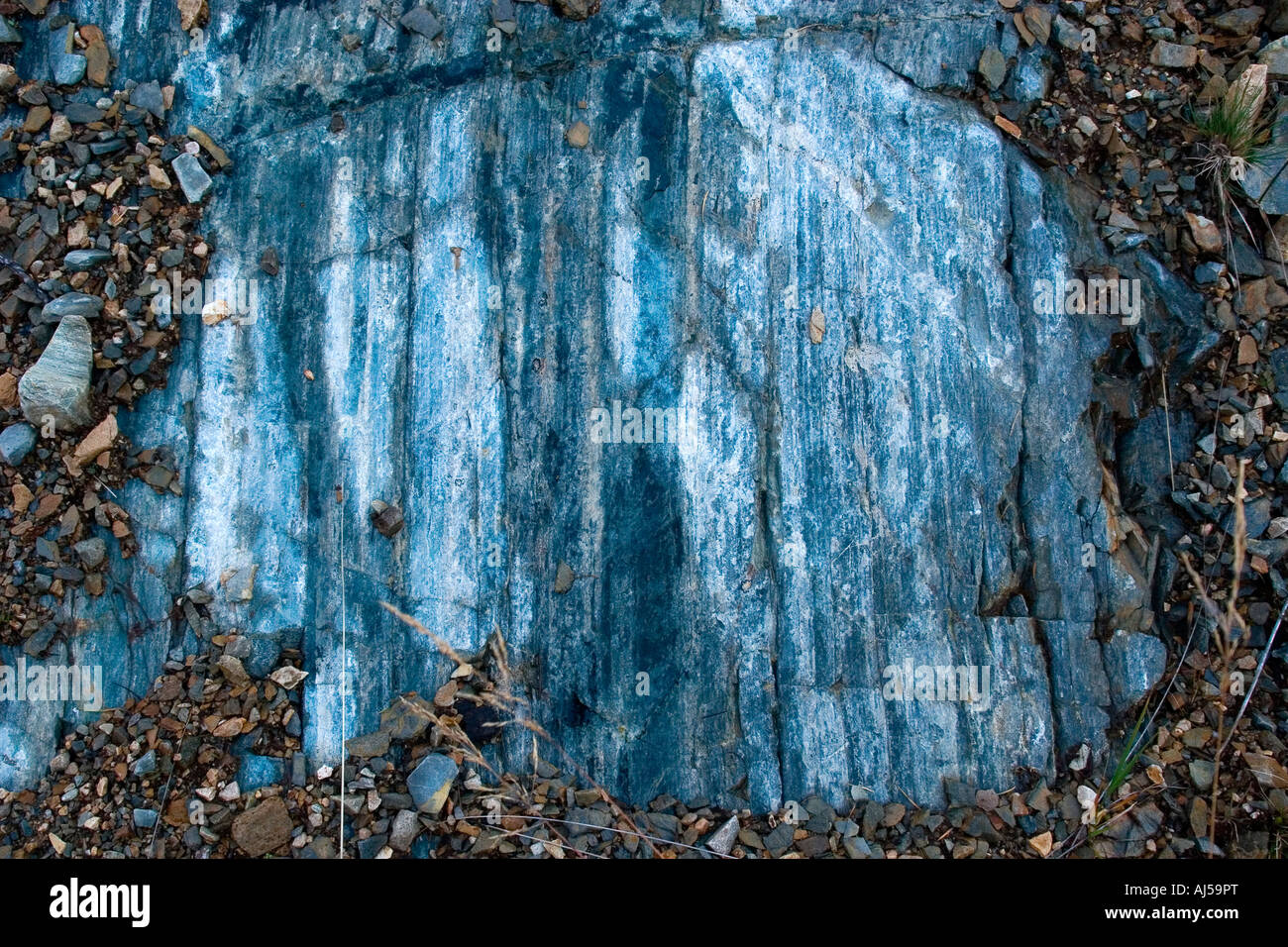Roccia blu superficie, Glen Nevis, SCOZIA Foto Stock