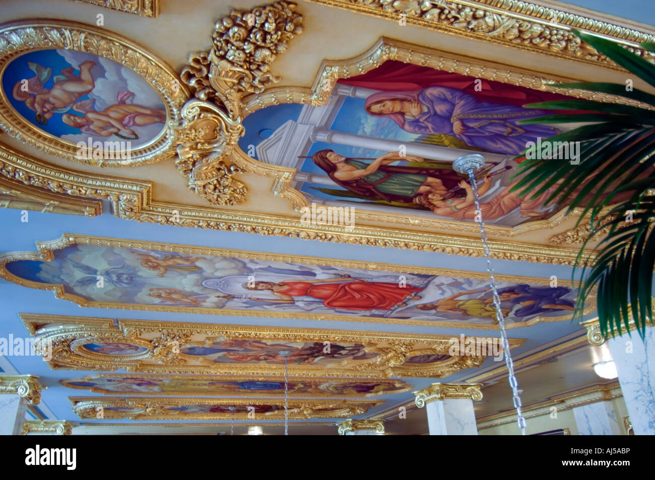 Soffitto in francese leccare Resort Hotel francese leccare Indiana Foto Stock