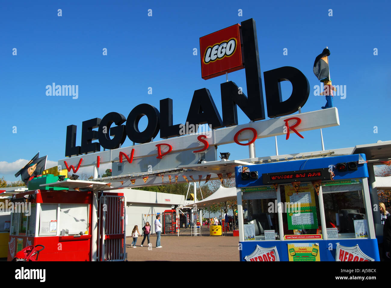 Ingresso principale, Legoland Windsor Resort, Windsor, Berkshire, Inghilterra, Regno Unito Foto Stock