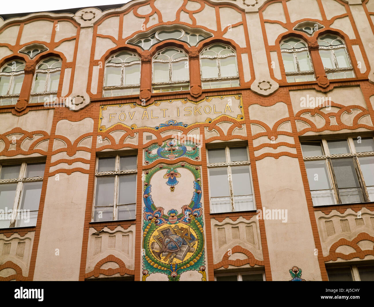 La scuola primaria, Dob Utca, Budapest, Ungheria Foto Stock