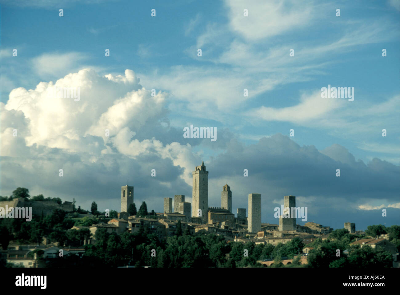 Europa Italia Toscana torri di San Gimignano Foto Stock