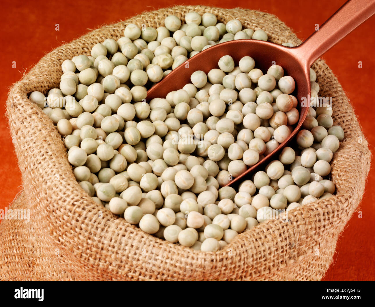 Sacco di essiccato di piselli verdi Foto Stock
