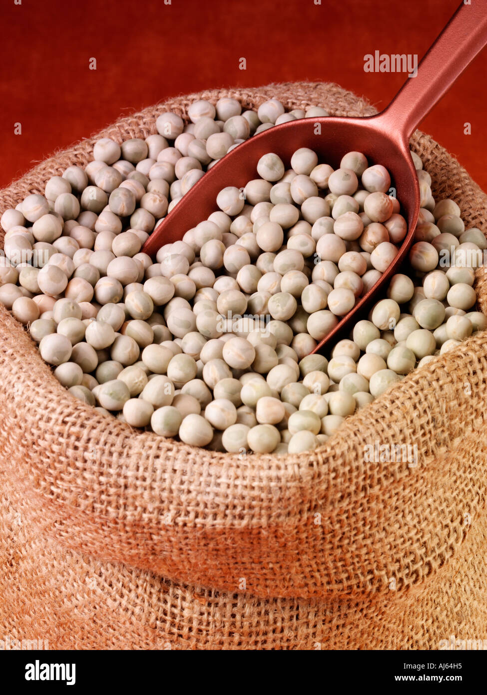 Sacco di essiccato di piselli verdi Foto Stock