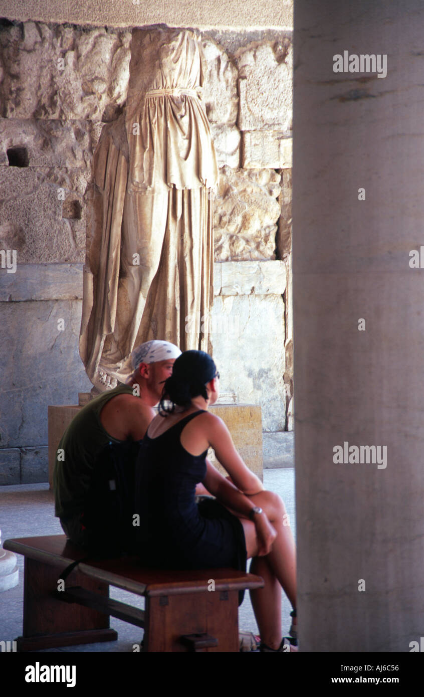 Stoa di museo Attalum Agora Atene Grecia Foto Stock