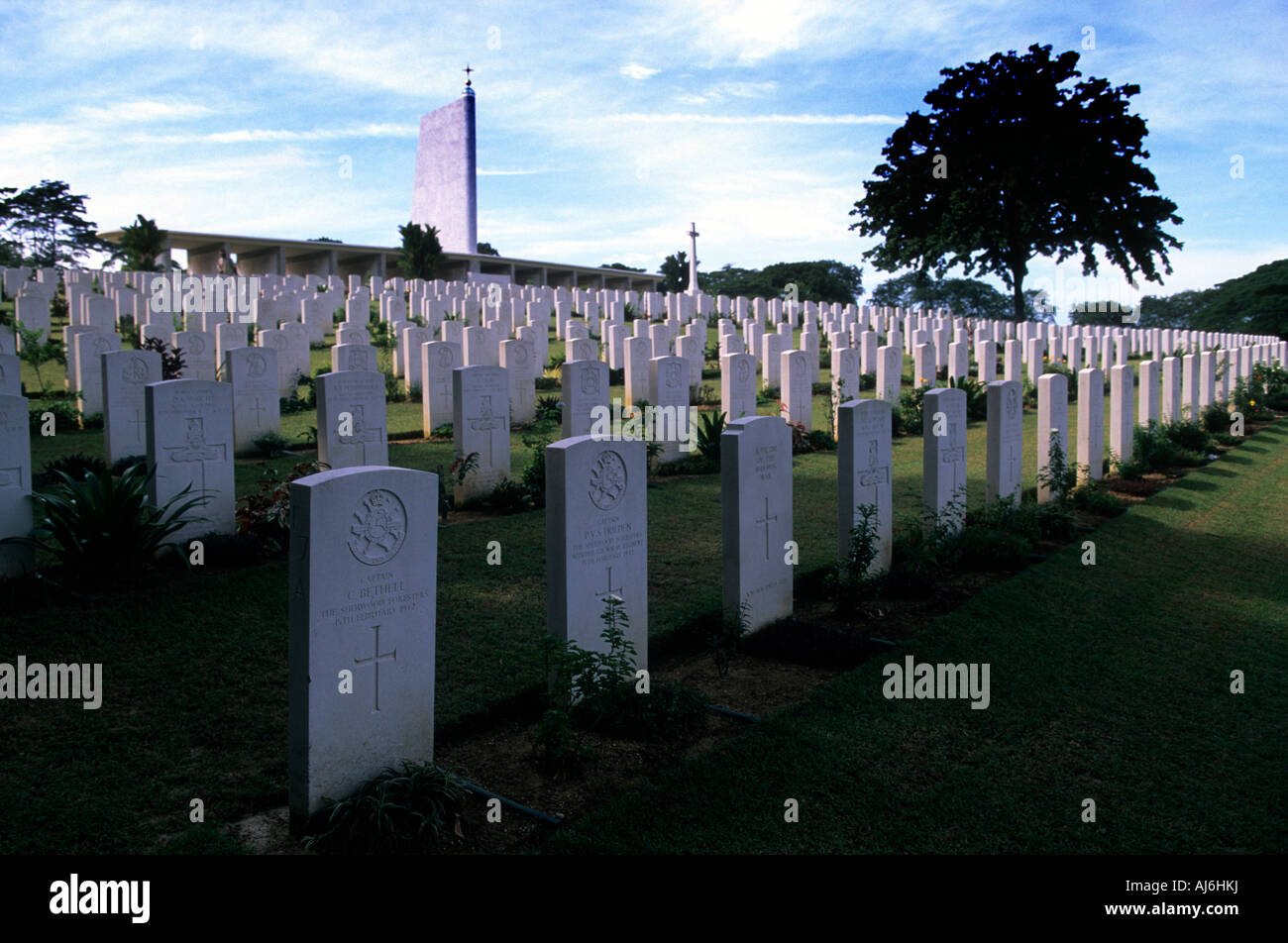 Commonwealth War tomba cimitero di al Kranji, Singapore. Foto Stock