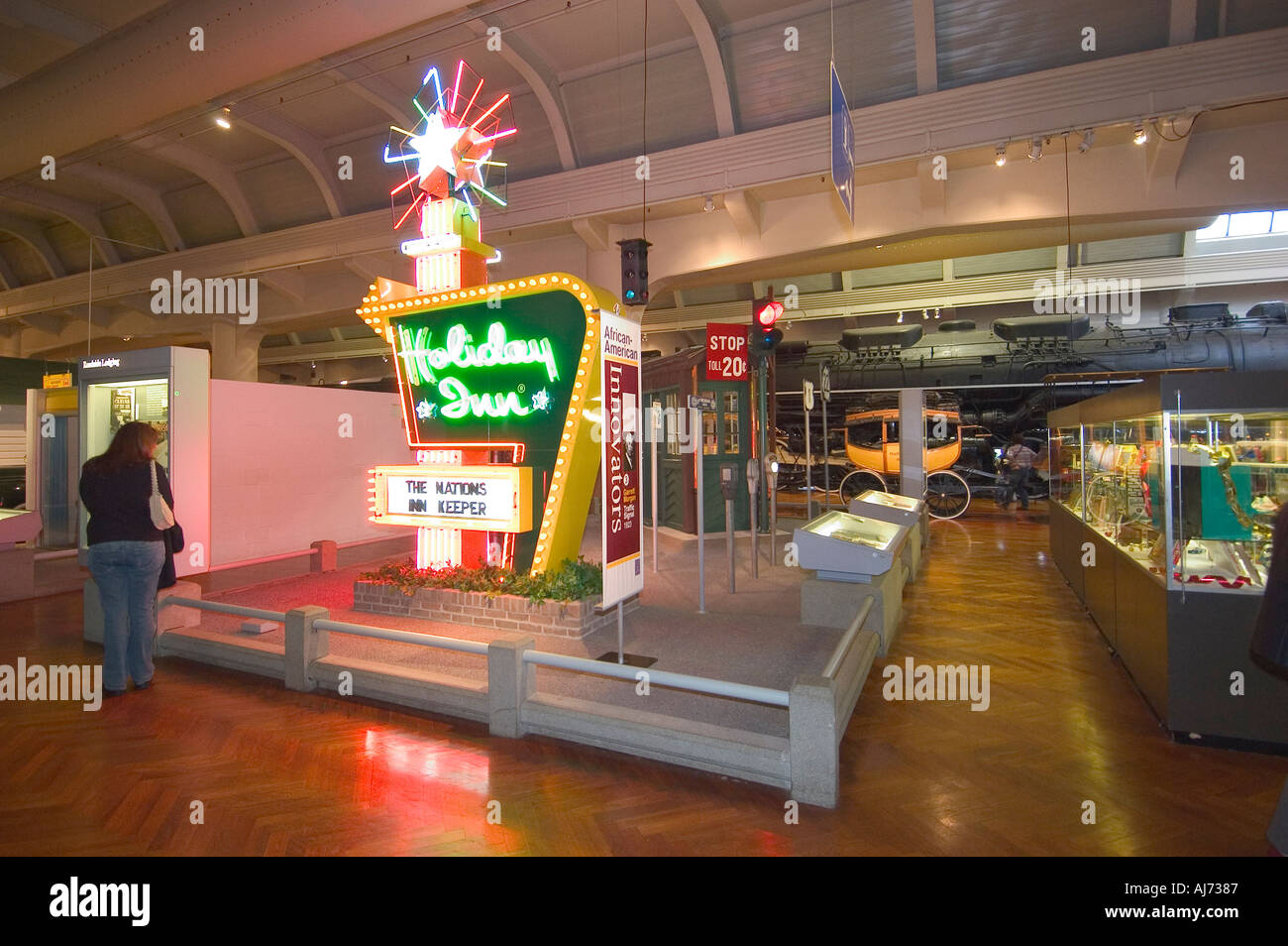 Holiday Inn segno presso il Museo Henry Ford presso il villaggio Greenfield Dearborn Michigan Foto Stock