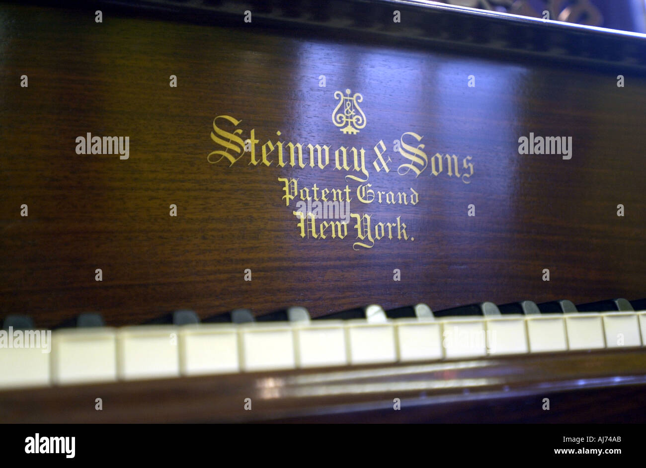 Piano Steinway tastiera Foto Stock