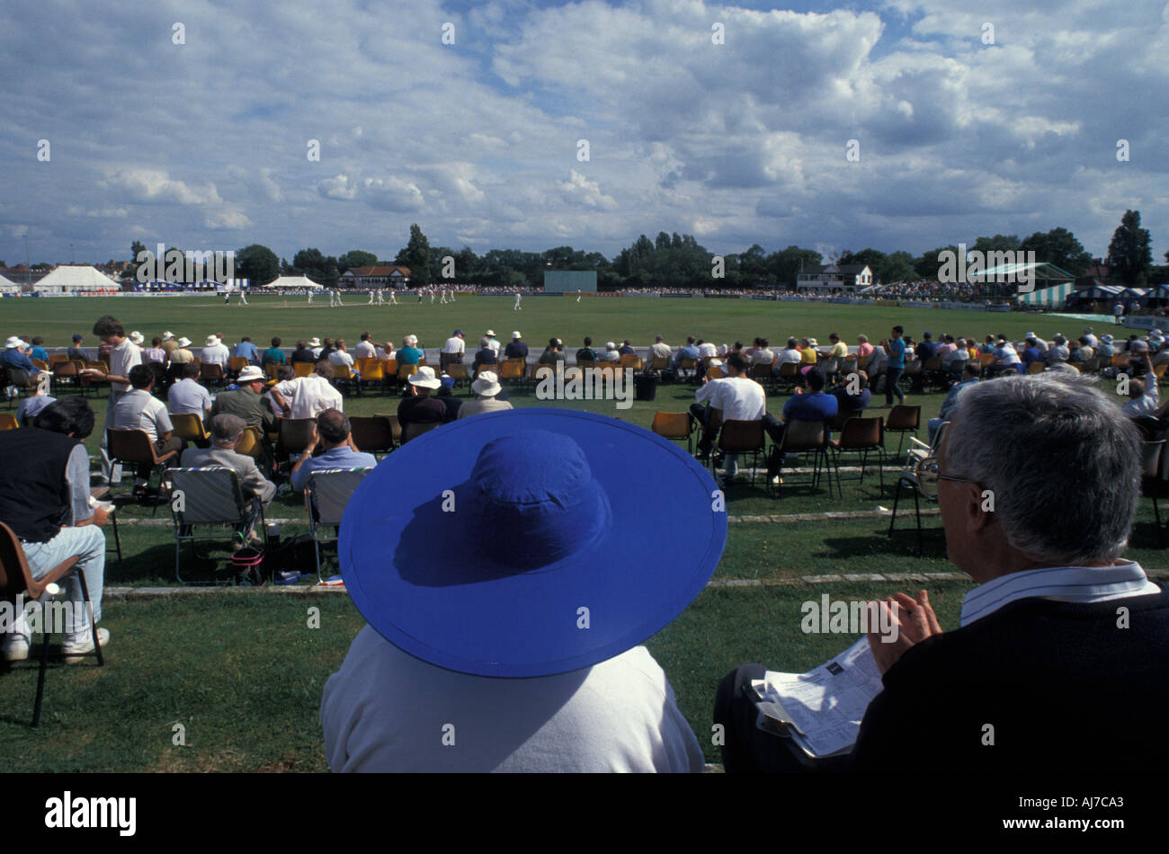 County Cricket Essex v Leicestershire. Southchurch Park. Southend-on-Sea. Essex. Luglio 1993. Foto Stock