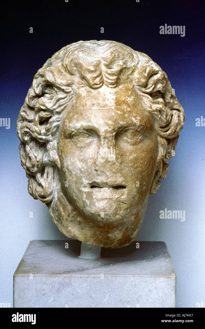 Ritratto di avorio busto di Alessandro il Grande, del IV secolo A.C. Artista: Anon Foto Stock