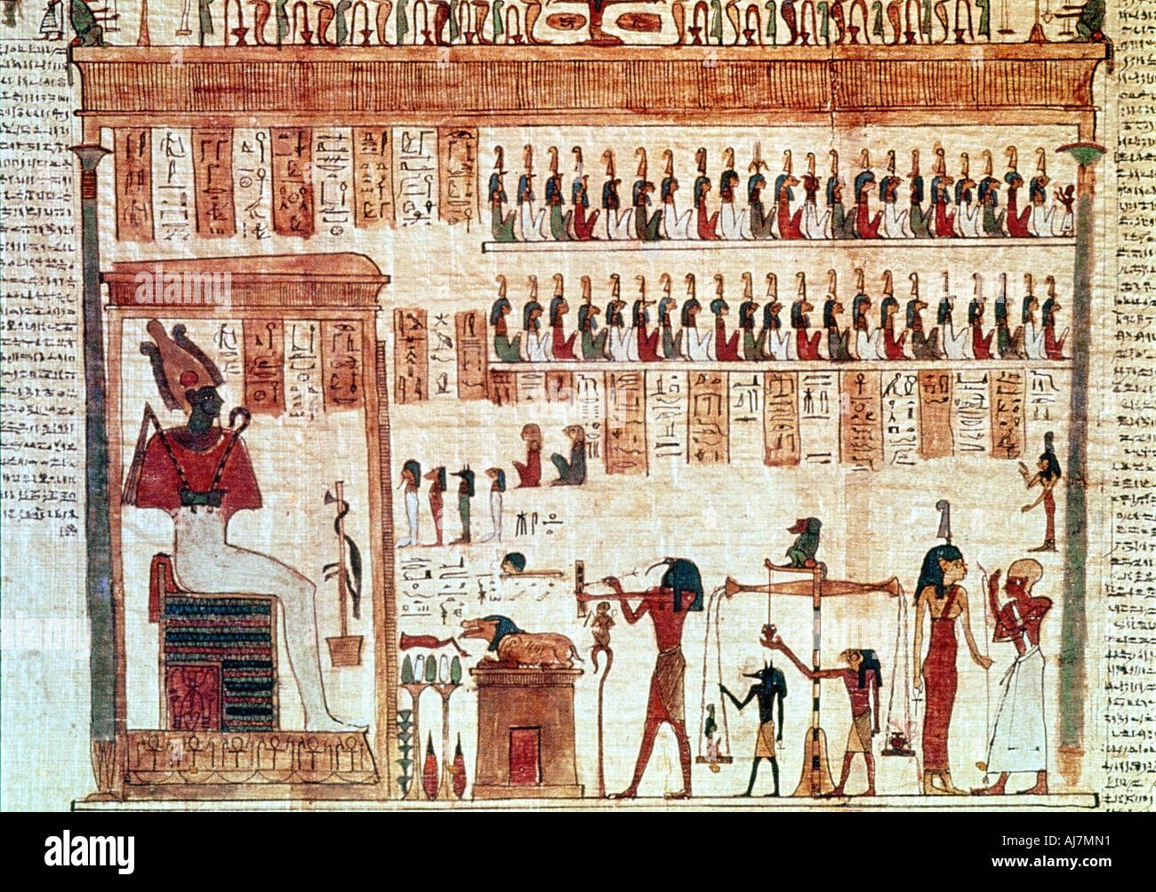 Dettaglio di un Libro dei Morti di scorrimento, antica egiziana, periodo tolemaico, 332-30 BC. Artista: sconosciuto Foto Stock