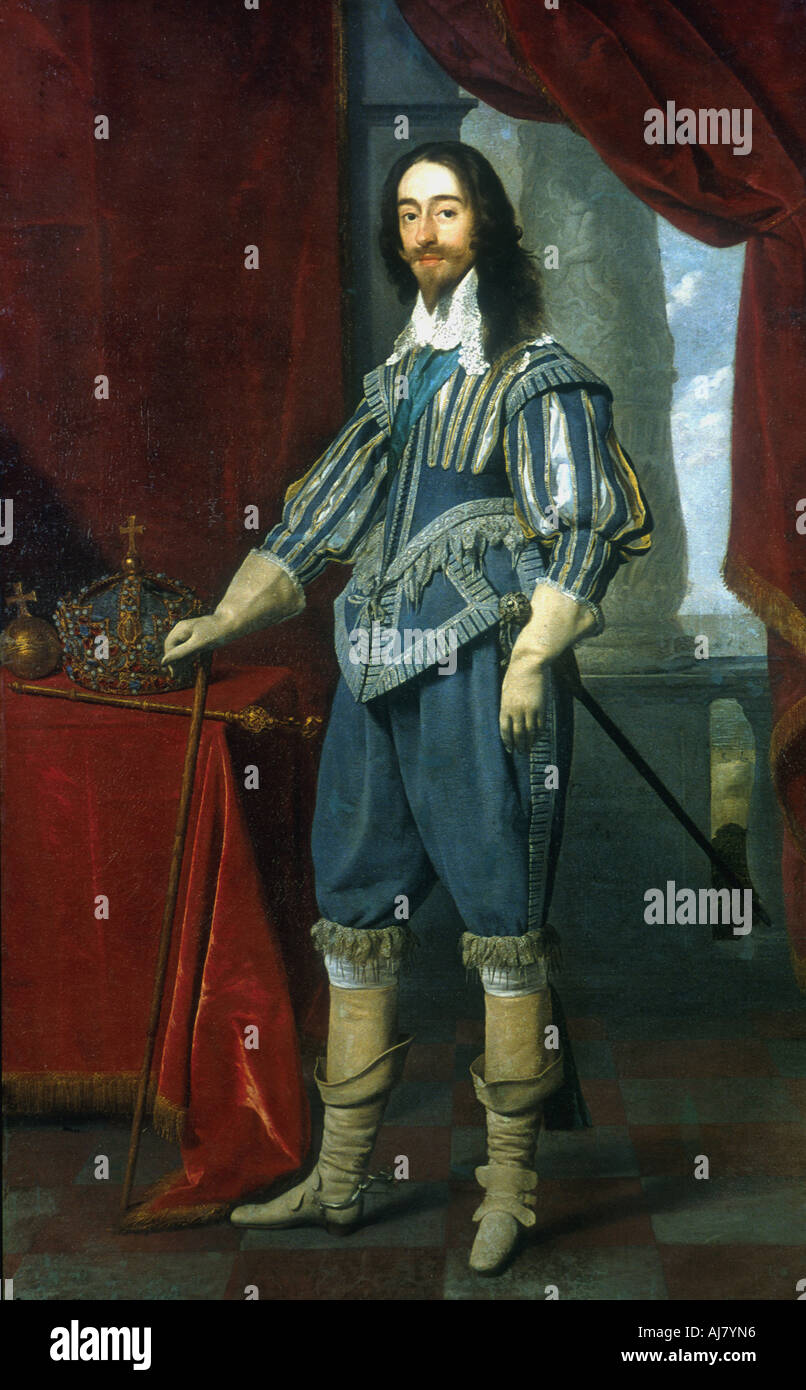 Charles I, re di Gran Bretagna e Irlanda, 1631. Artista: Daniel Mytens Foto Stock
