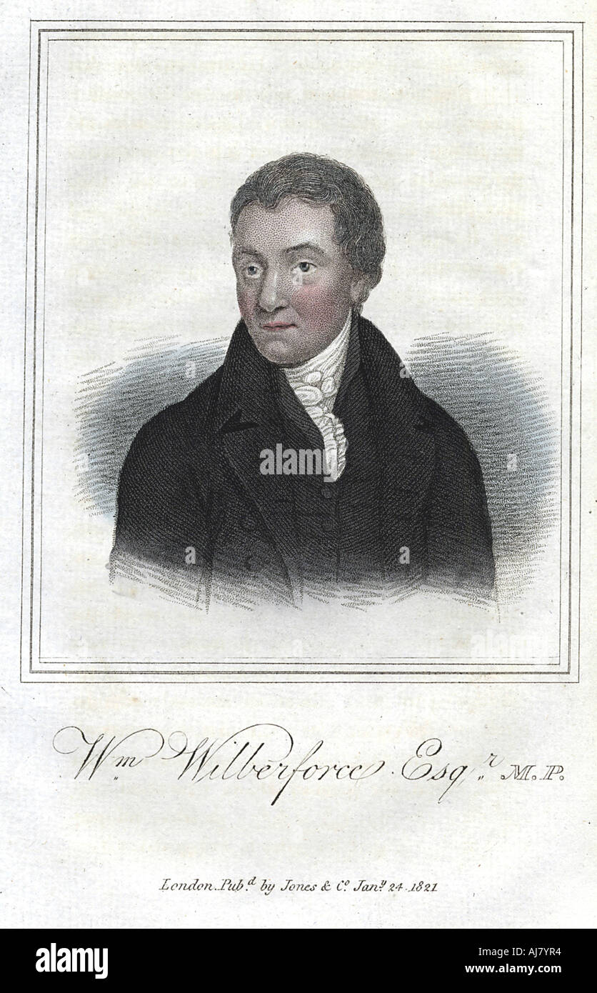 William Wilberforce, inglese anti-schiavitù diruttori, 1821. Artista: sconosciuto Foto Stock