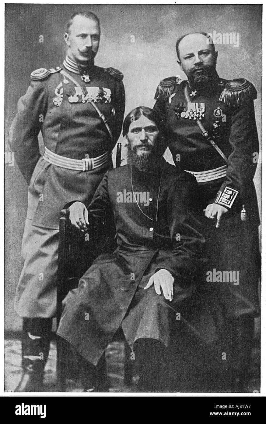 Grigoriy Efimovich Rasputin, Russo mistica e 'uomo santo". Artista: sconosciuto Foto Stock