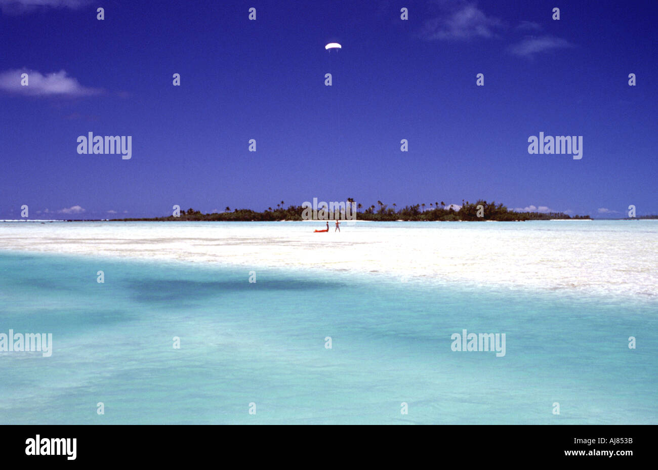 Laguna Aitutaki, Isole Cook Foto Stock