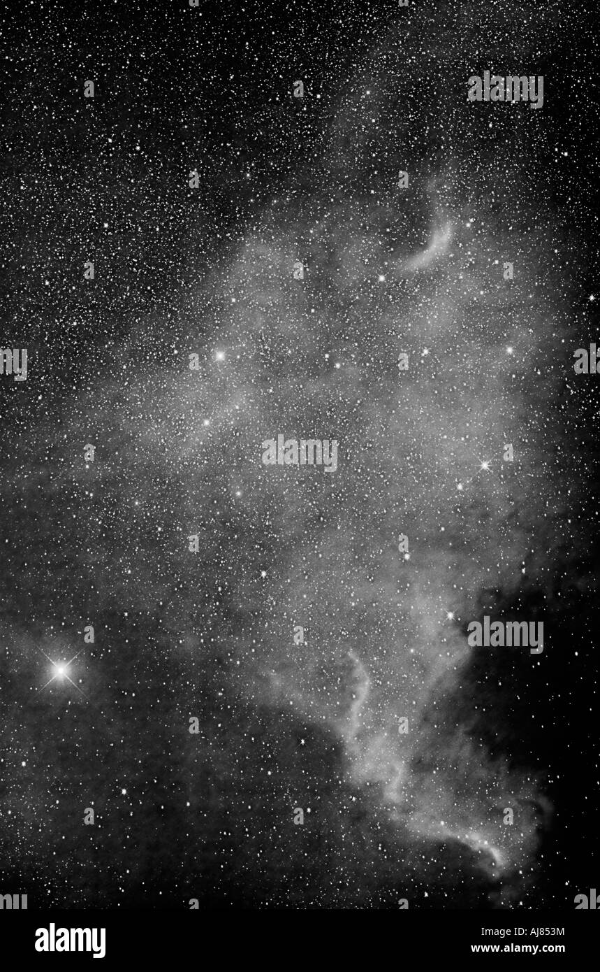 NGC 7000 America del nord Nebula impressionata con idrogeno filtro alfa Foto Stock