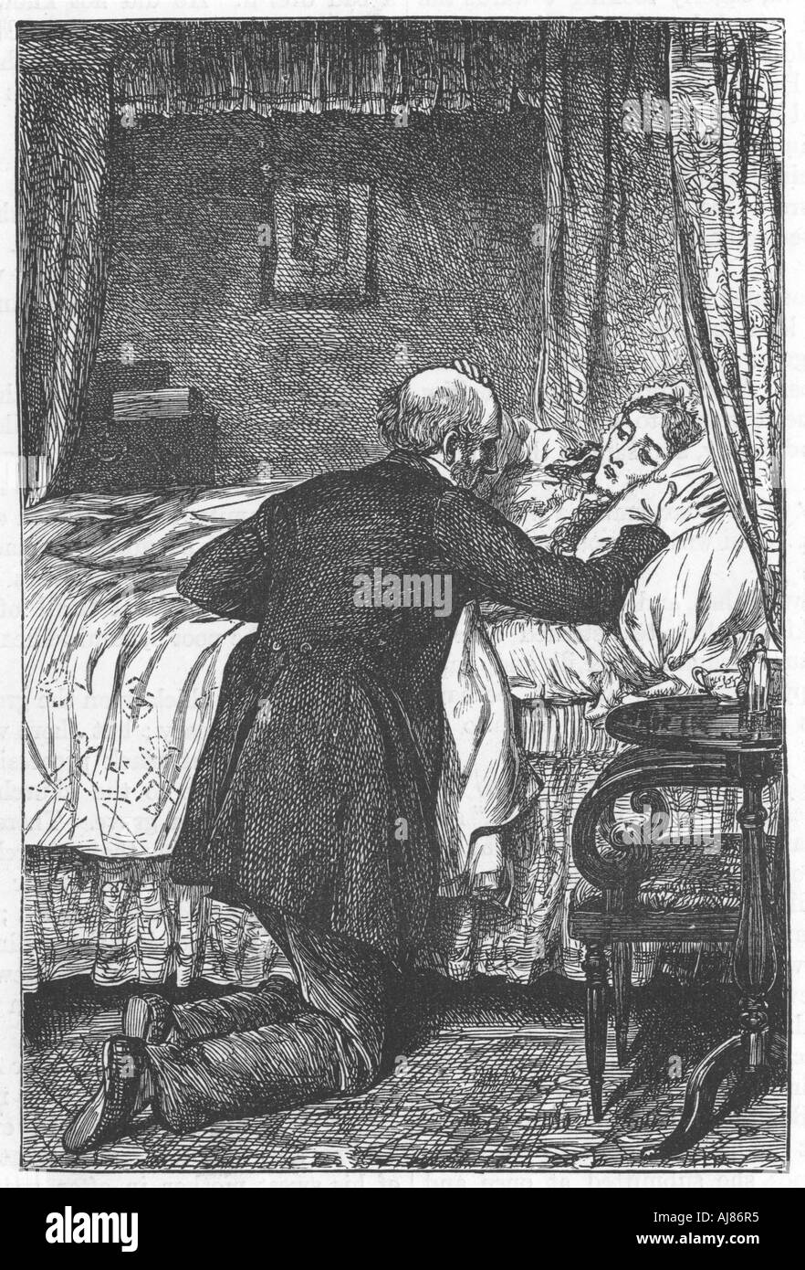 Scena da scene di vita clericale da George Eliot, 1883. Artista: Robert Brown Foto Stock