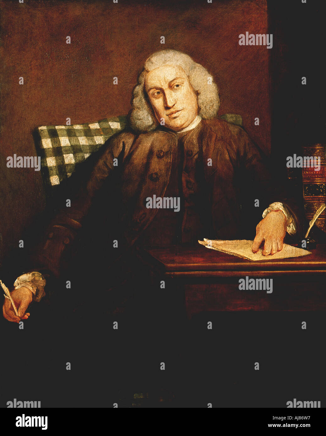 Samuel Johnson, inglese uomo di lettere, 1756-1757. Artista: Sir Joshua Reynolds Foto Stock