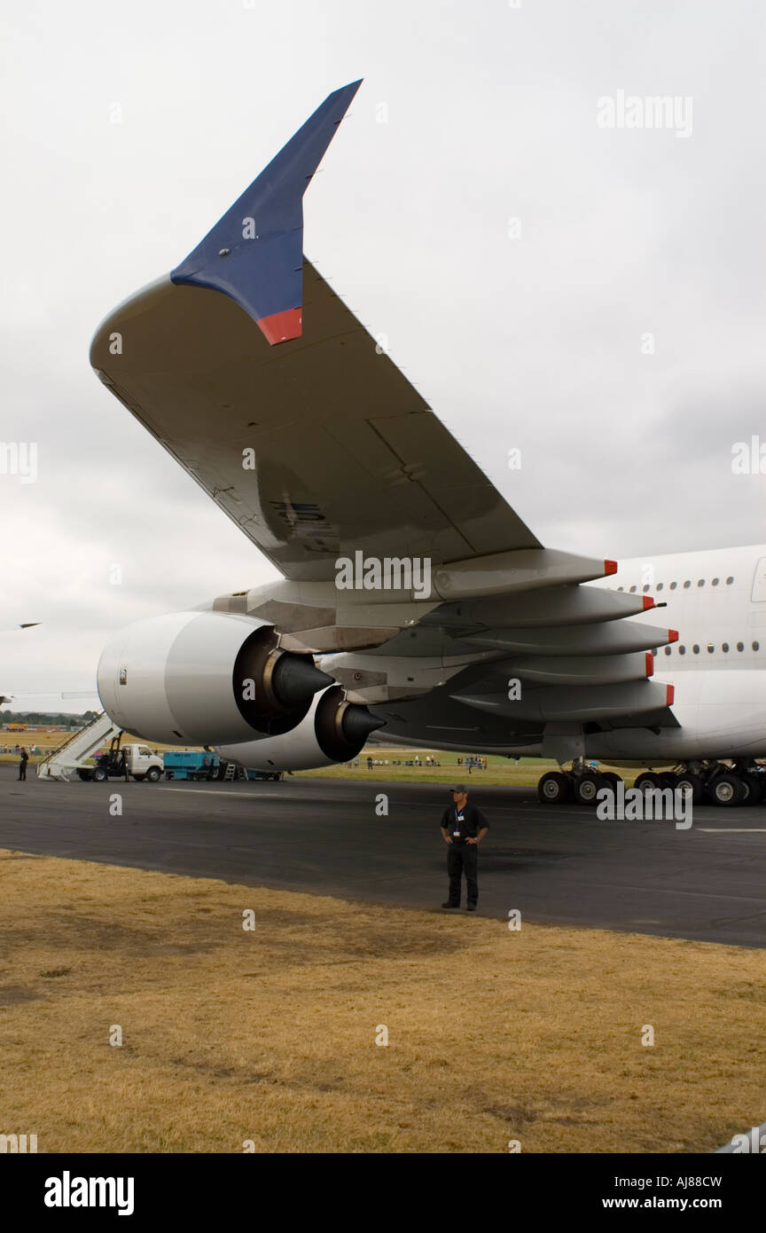 Airbus A380 Airbus ala con Rolls Royce Trent 900 motori a getto Foto Stock