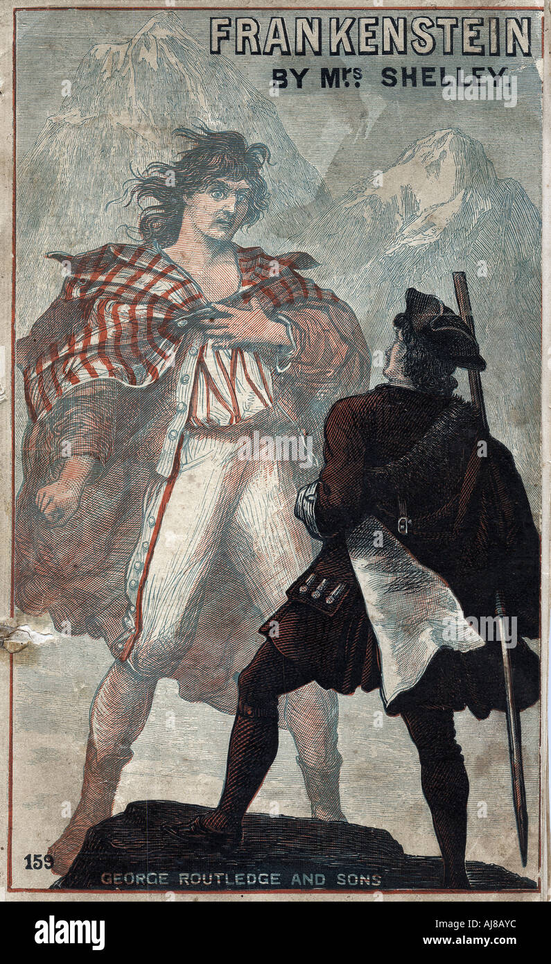 Coperchio del Frankenstein di Mary Shelley, fine del XIX secolo. Artista: sconosciuto Foto Stock