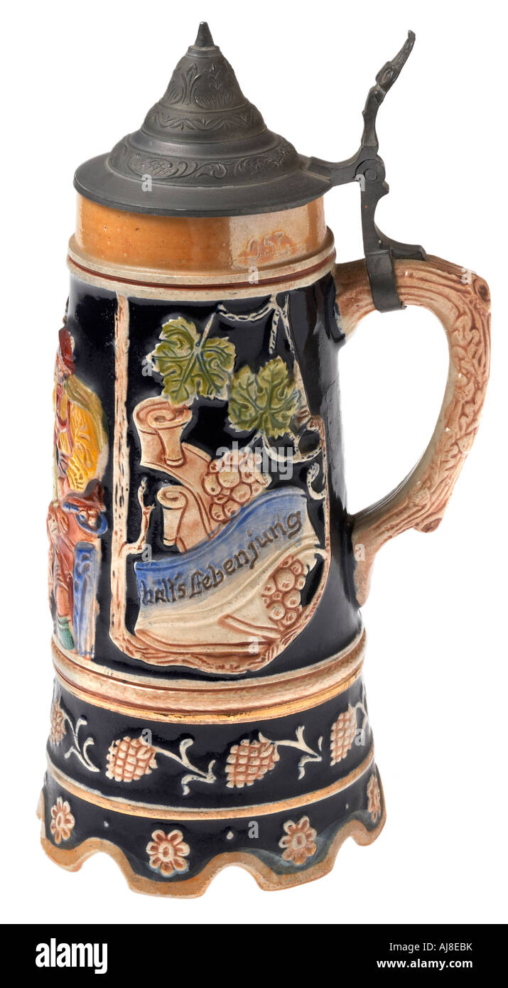 Musical birra tedesca stein Foto Stock