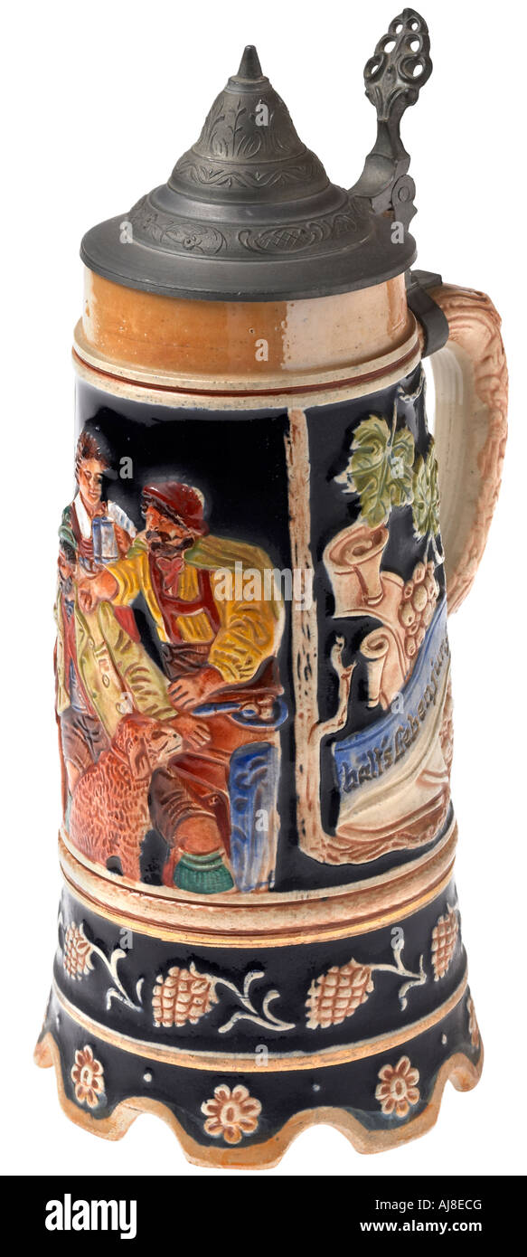 Musical birra tedesca stein Foto Stock