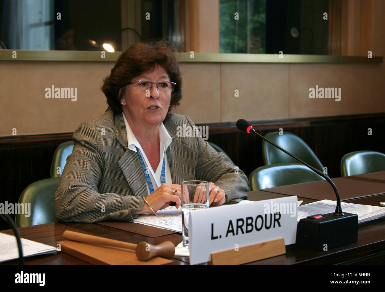 Louise Arbour - ex Alto Commissario delle Nazioni Unite per i Diritti Umani Foto Stock