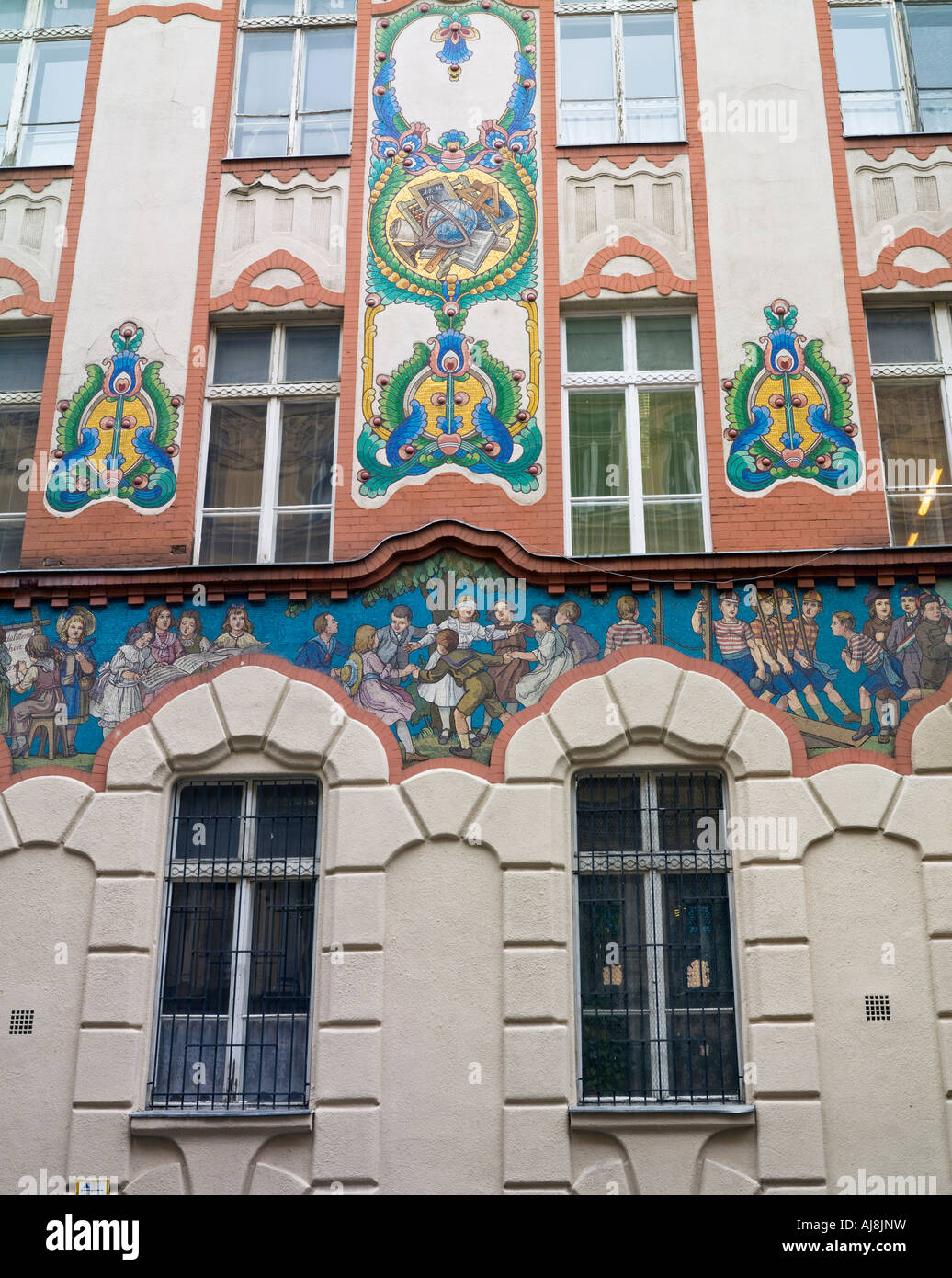 La scuola primaria, Dob Utca, Budapest, Ungheria Foto Stock