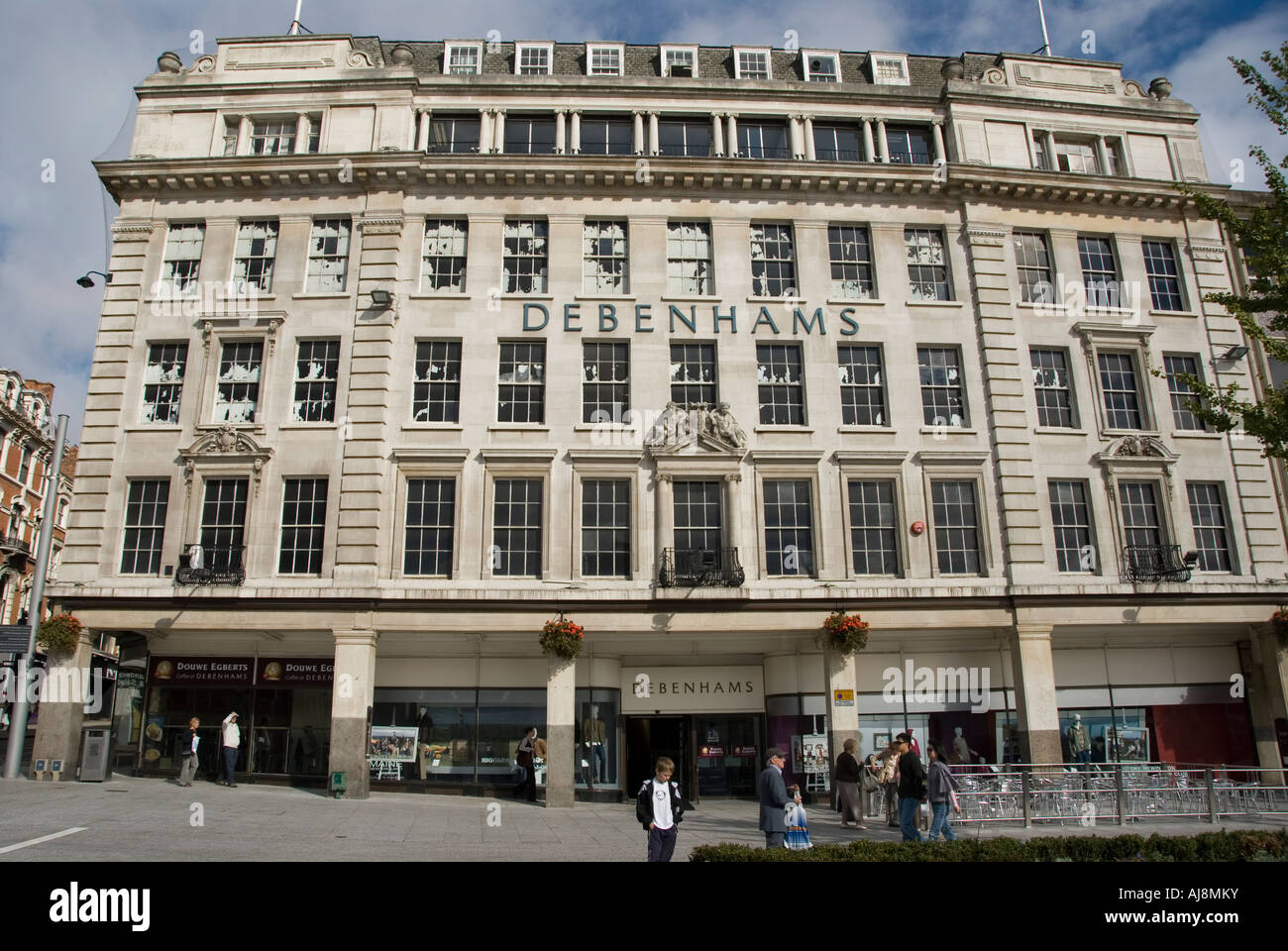 Foto di stock di Debenhams shopping centre a Nottingham l'immagine mostra la grandezza di questo vecchio edificio Foto Stock