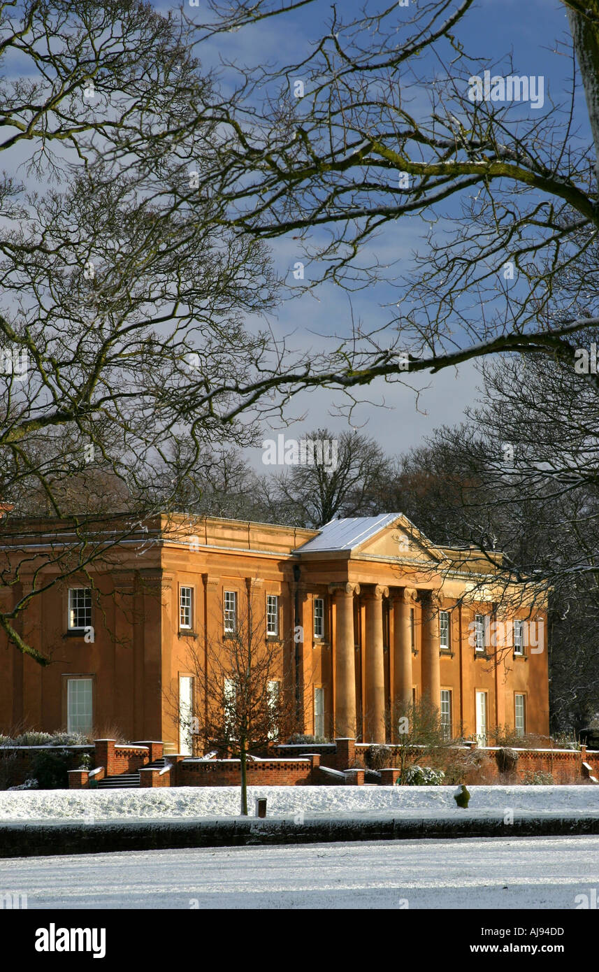 Himley Hall in inverno Foto Stock