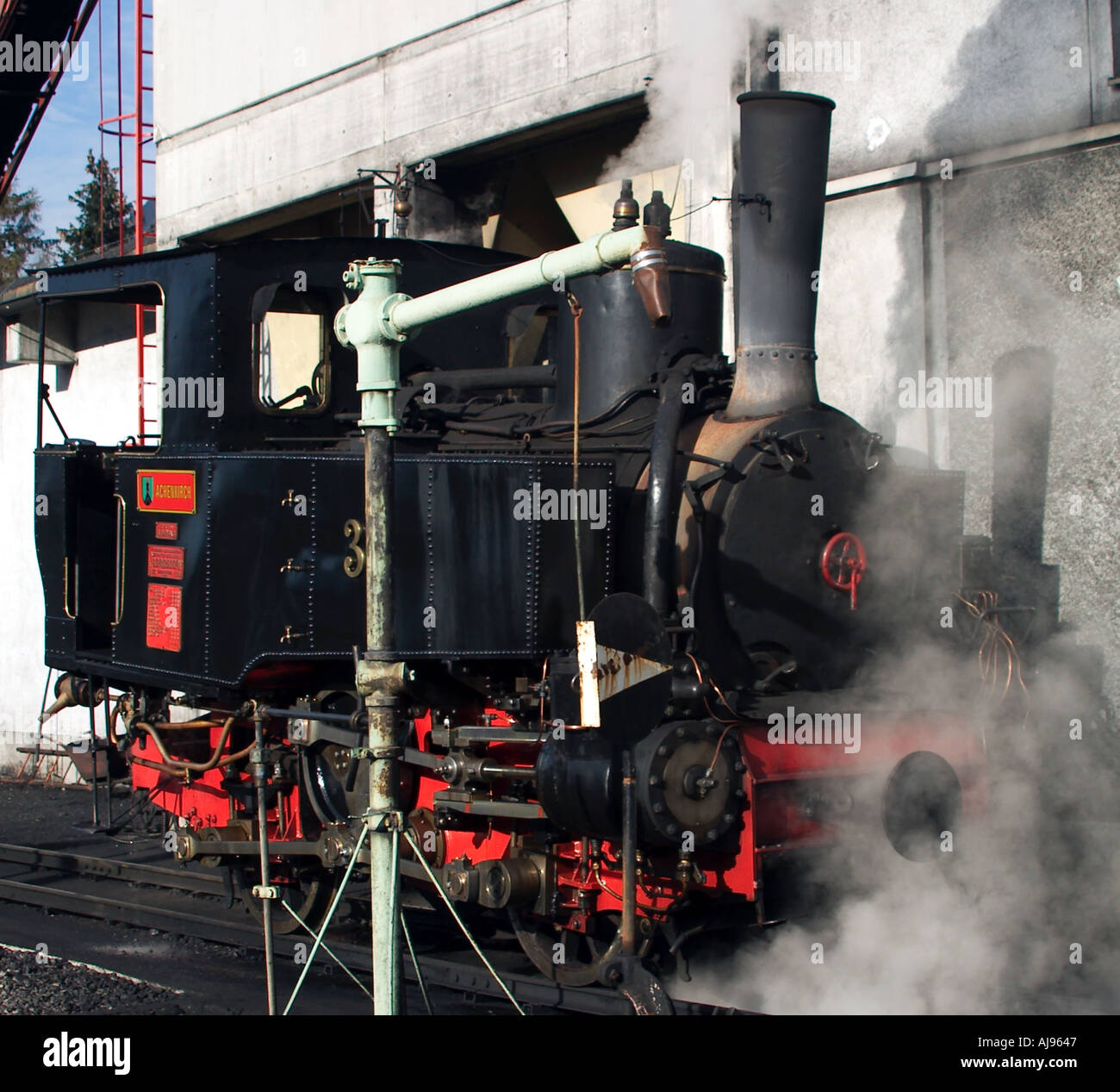 Achenseebahn pignone a cremagliera per la cottura a vapore del motore in alto Foto Stock