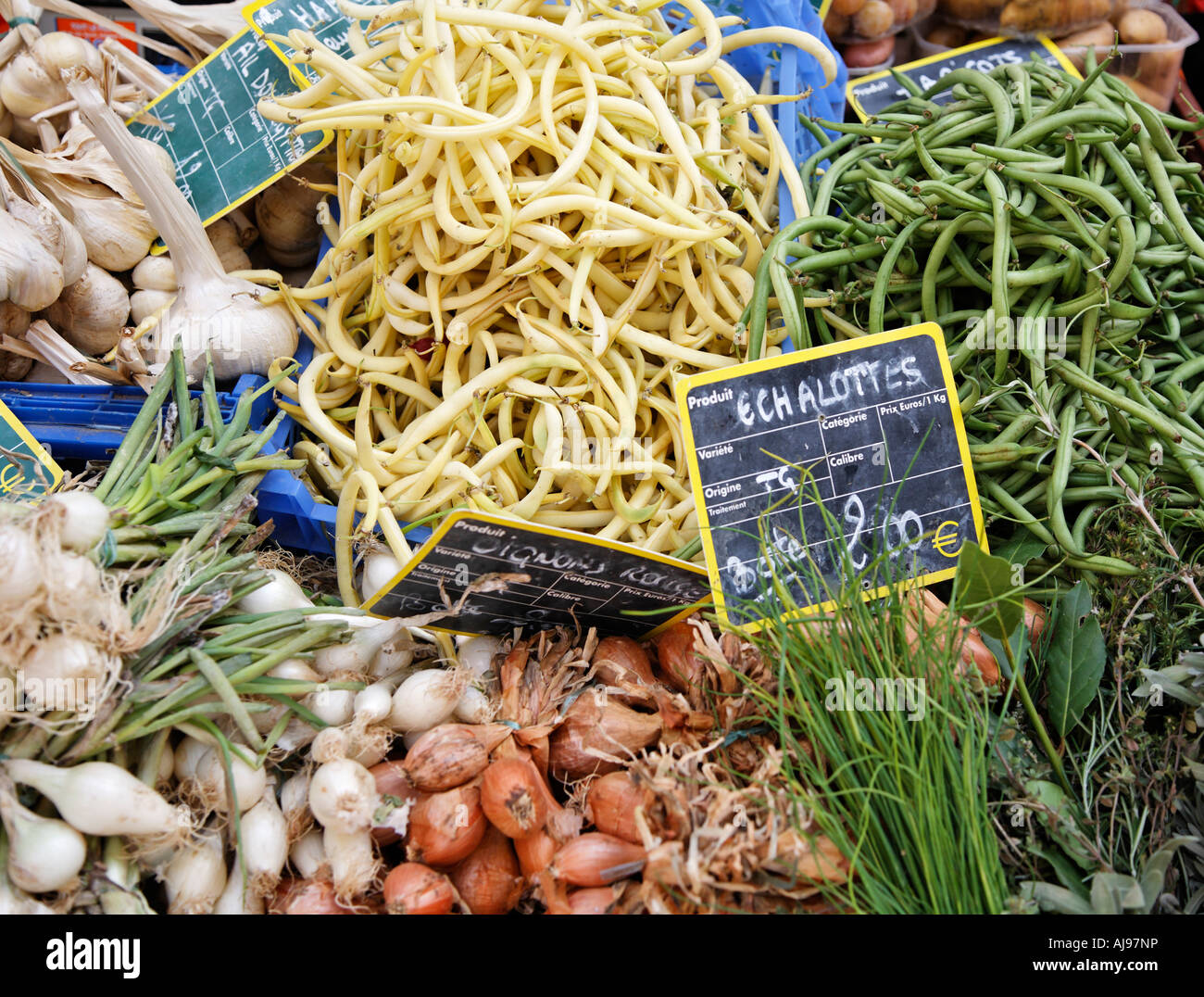 Stallo vegetale Street Market Saint Antonin Toulouse Francia Europa Foto Stock