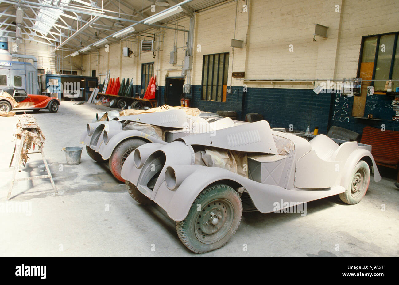 Morgan nella fabbrica di automobili Foto Stock