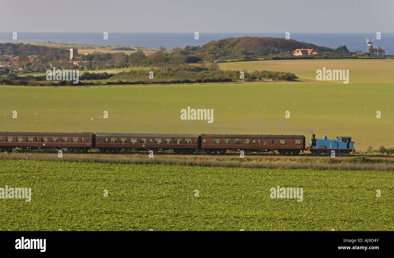 Treno a vapore Poppyline Weybourne Norfolk Foto Stock