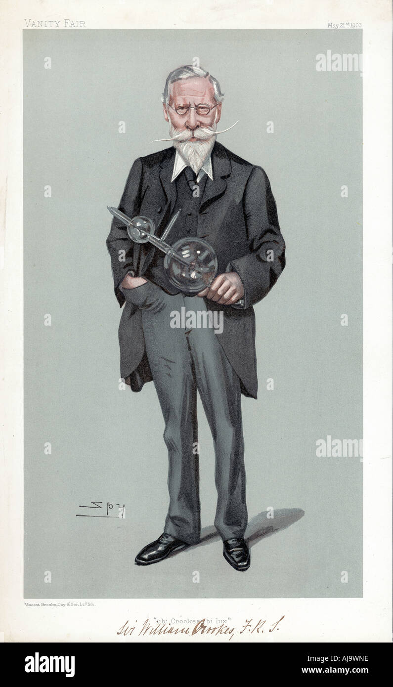 William Crookes, British fisico e chimico, 1903. Artista: Spy Foto Stock