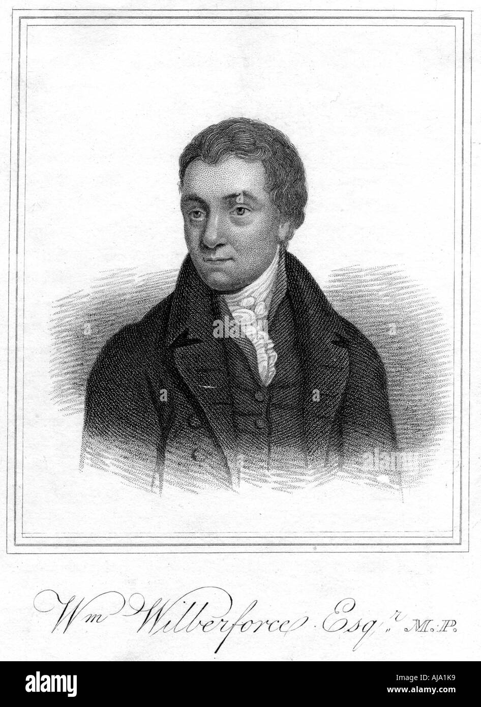 William Wilberforce, filantropo, evangelica e cristiana anti-schiavitù diruttori, 1821. Artista: sconosciuto Foto Stock