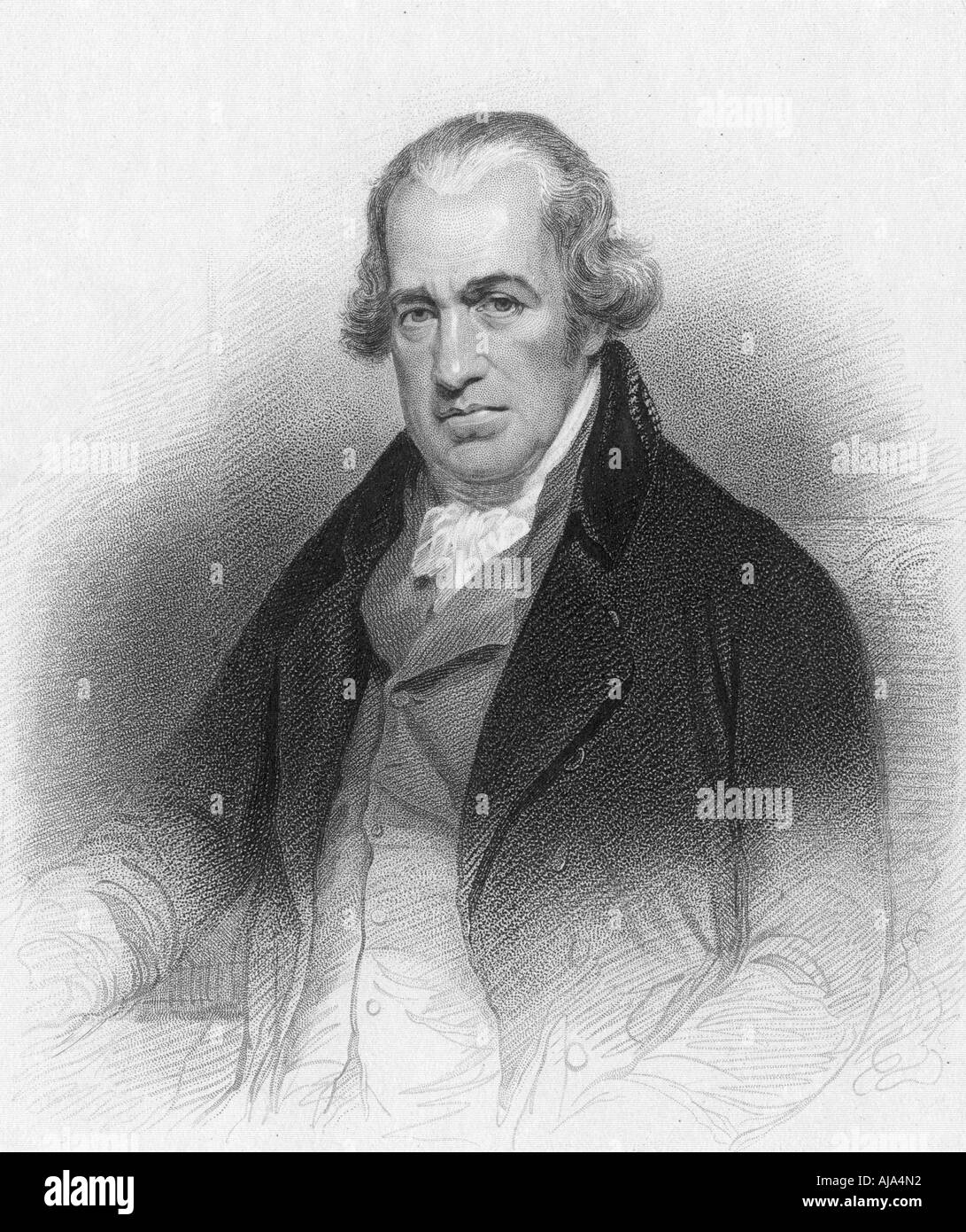 James Watt, ingegnere scozzese ed inventore, 1870. Artista: sconosciuto Foto Stock