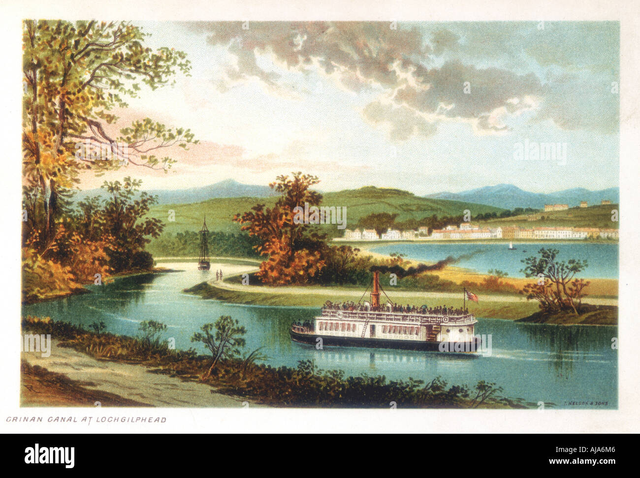 Crinan Canal a Lochgilphead, Scozia, 1891. Artista: sconosciuto Foto Stock