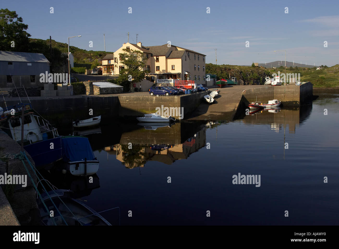 Bunbeg house guesthouse in bunbeg porto e sul fiume clady gweedore Bay County Donegal Repubblica di Irlanda Foto Stock