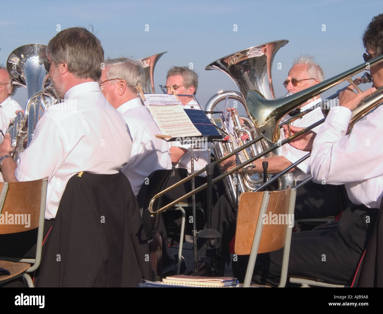 Banda di ottoni la riproduzione Foto Stock
