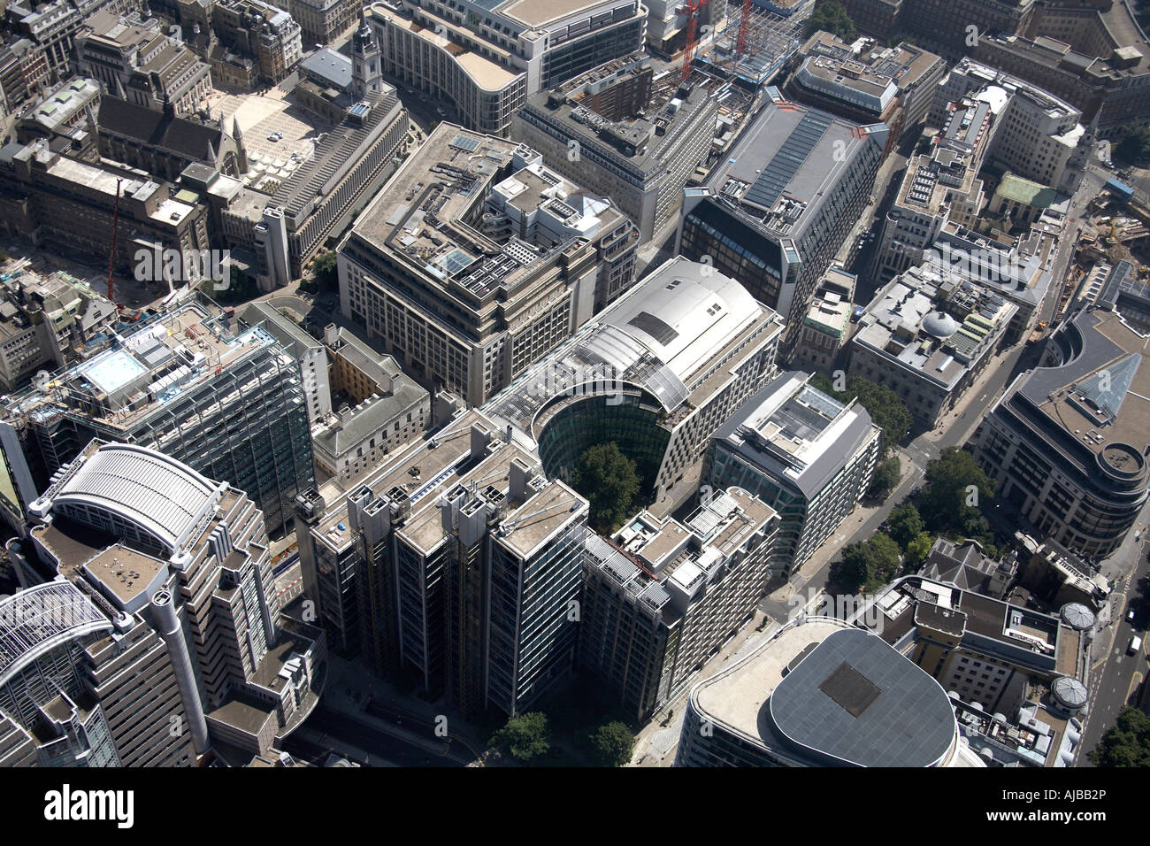 Vista aerea del sud-est del 88 Wood Street City di Londra London EC2 England Regno Unito alto livello obliqua Foto Stock