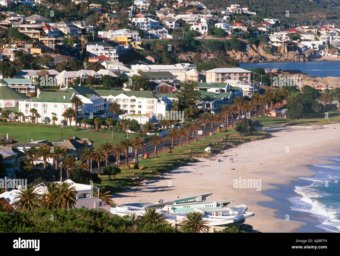 Vista aerea di Camps Bay Foto Stock