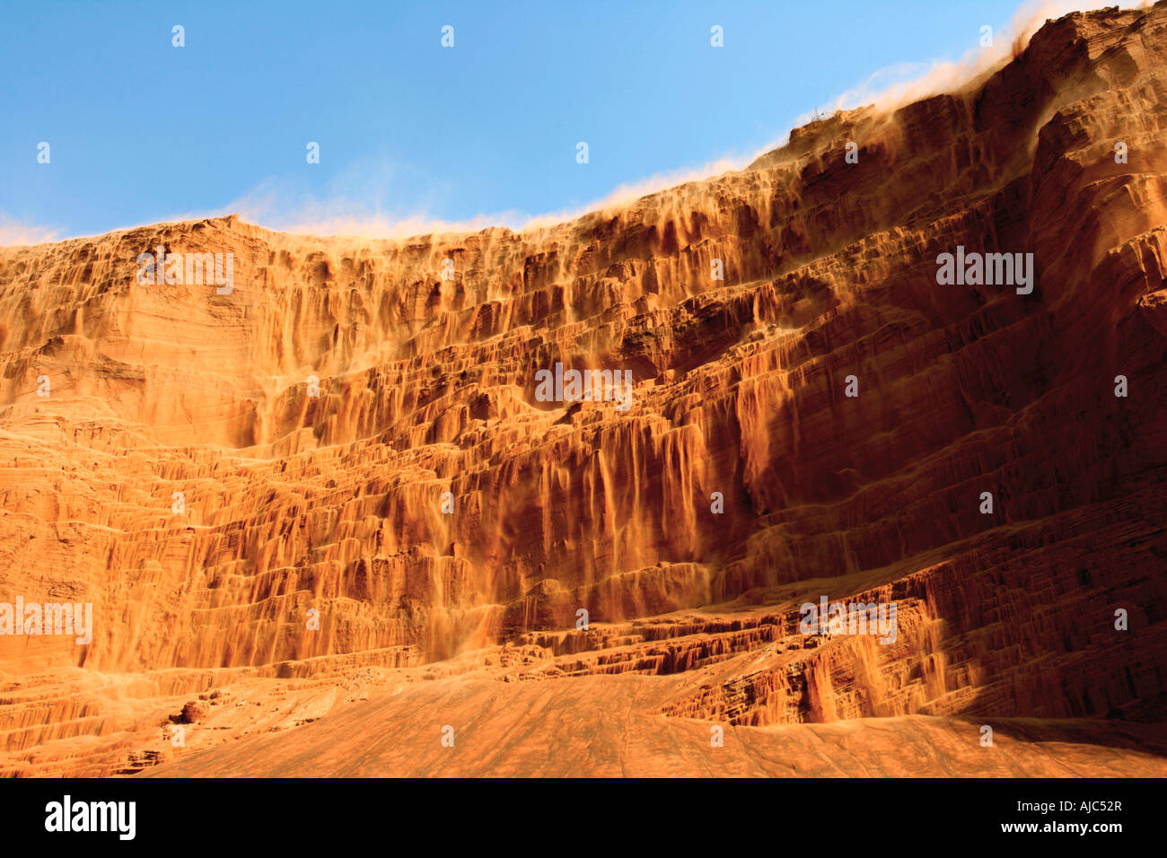 Frana nel deserto Foto Stock