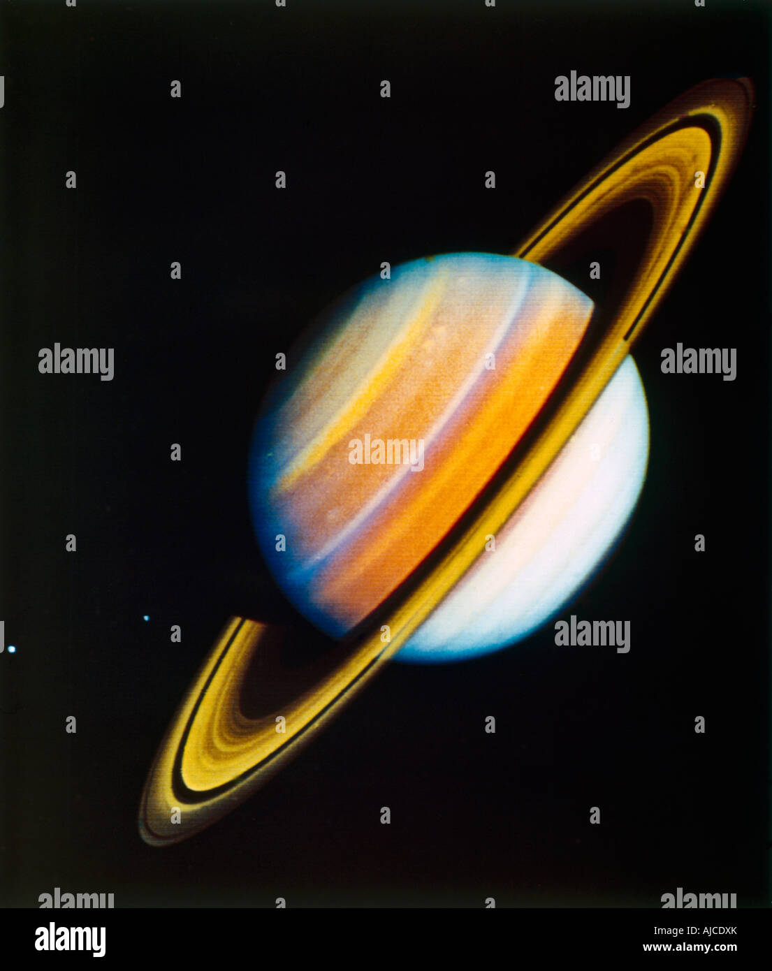 Saturno da Voyager II Foto Stock