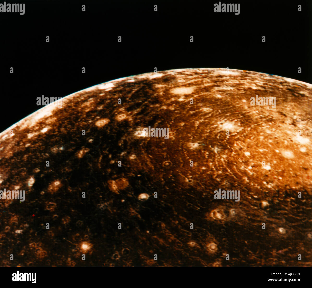 Callisto Giove Satellite Foto Stock