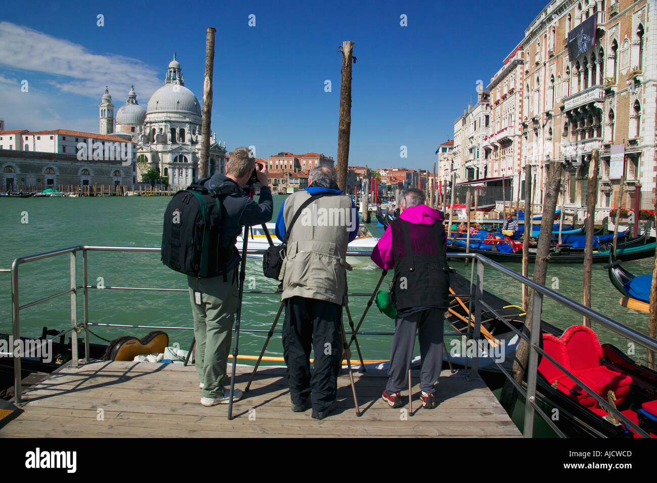 Fotografi riprese il Canal Grande Venezia Italia Foto Stock