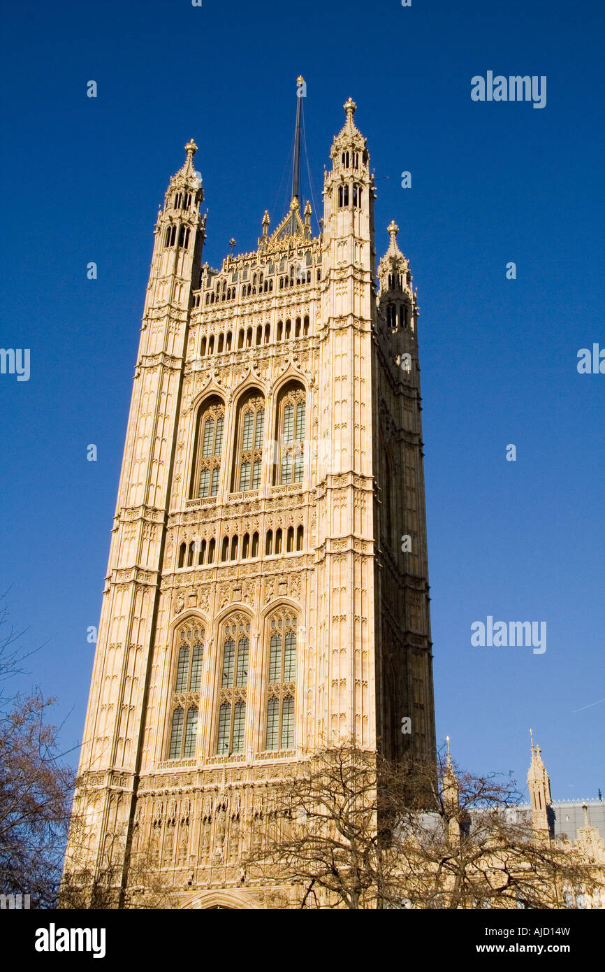 Victoria case a torre del parlamento di Londra Foto Stock