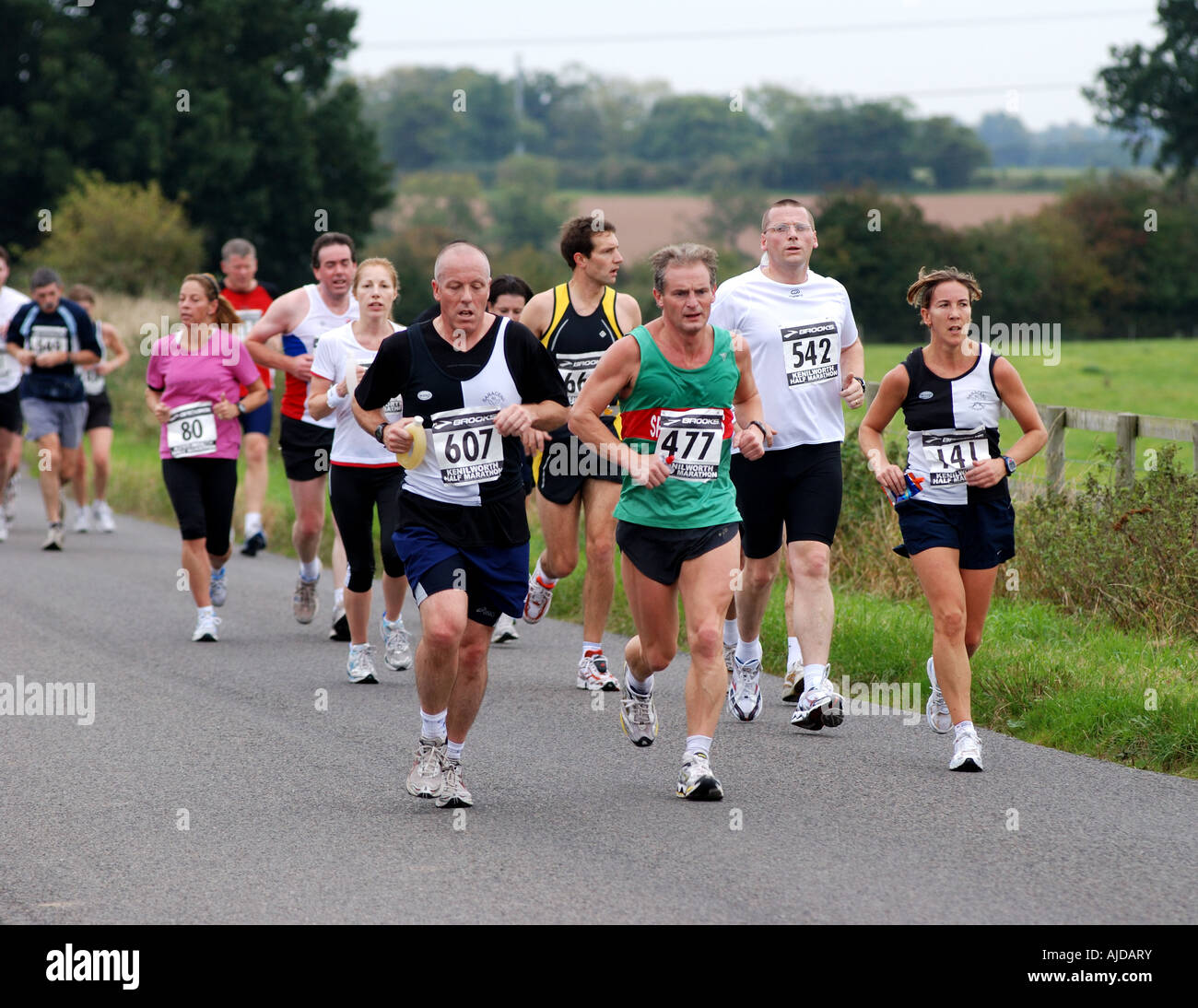 Guide di scorrimento a Kenilworth mezza maratona, England, Regno Unito Foto Stock